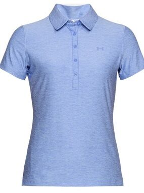 Under Armour Women's Periwinkle Heather Short Sleeve Golf Polo Small